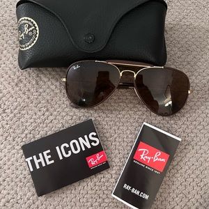 Ray ban gradient aviator sunglasses
